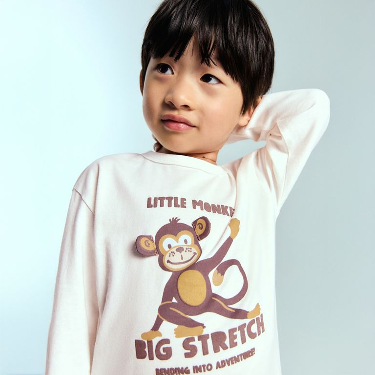 MANGO KIDS Polera Estampado Relieve Bebé Niño