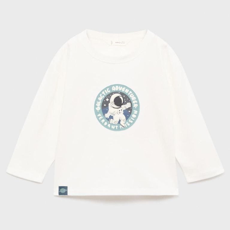 MANGO KIDS Polera Textura Estampada Bebé Niño
