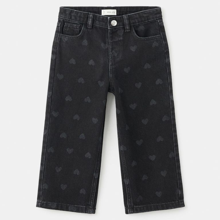 Jeans Rectos Corazones Bebé Niña