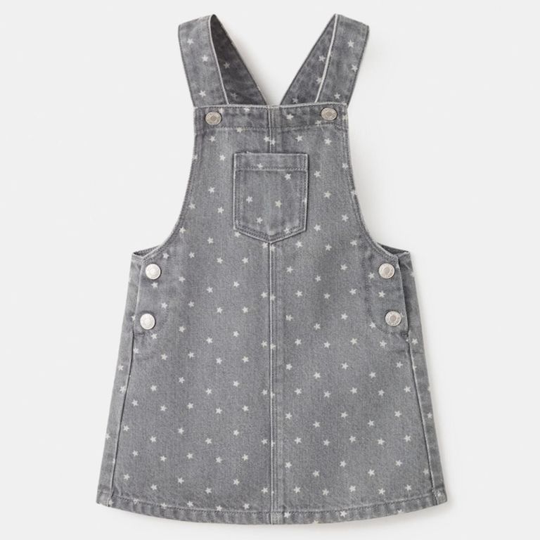 MANGO KIDS Vestido Denim Estrellas Bebé Niña