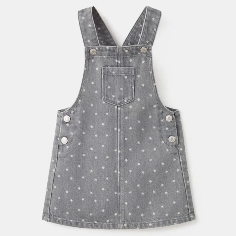 MANGO KIDS Vestido Denim Estrellas Bebé Niña