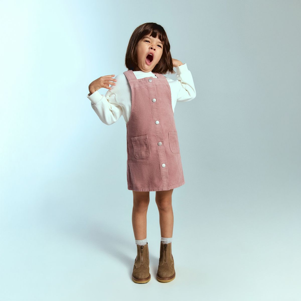 MANGO KIDS - Vestido Pana Bolsillos Bebé Niña Mango Kids