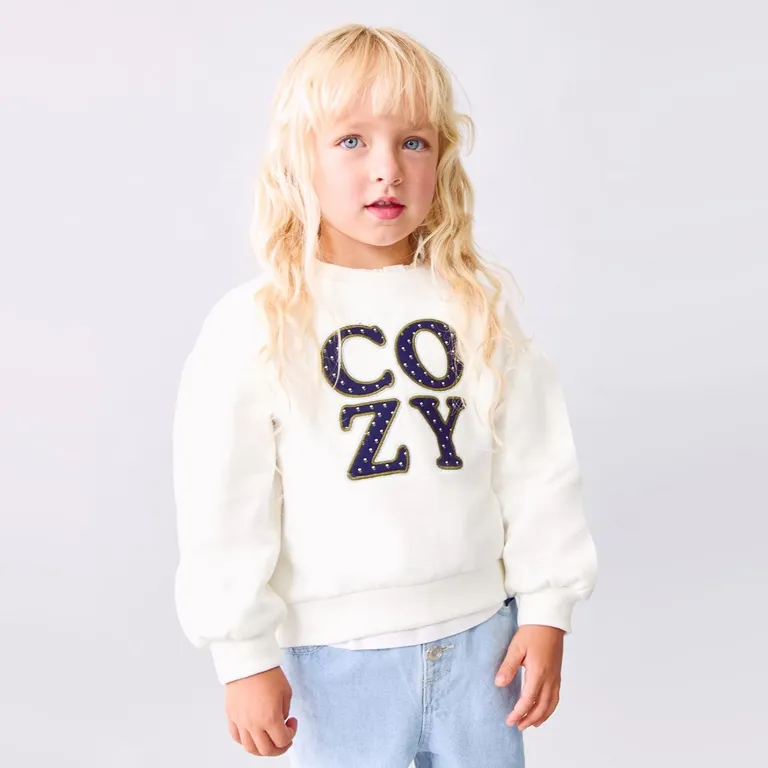 MANGO KIDS Polerón Bordado Floral Bebé Niña
