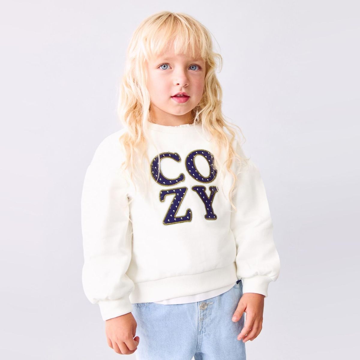 MANGO KIDS - Polerón Bordado Floral Bebé Niña Mango Kids