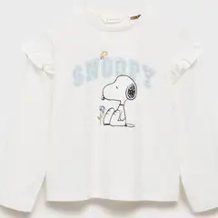 MANGO KIDS - Polera Algodón Snoopy Bebé Niña