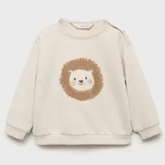MANGO KIDS - Polerón Bordado León Unisex Bebé