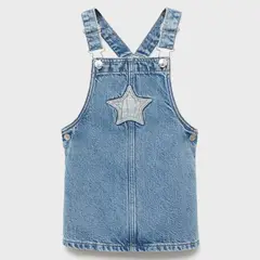 MANGO KIDS - Jardinera Denim Estrella Bebé Niña