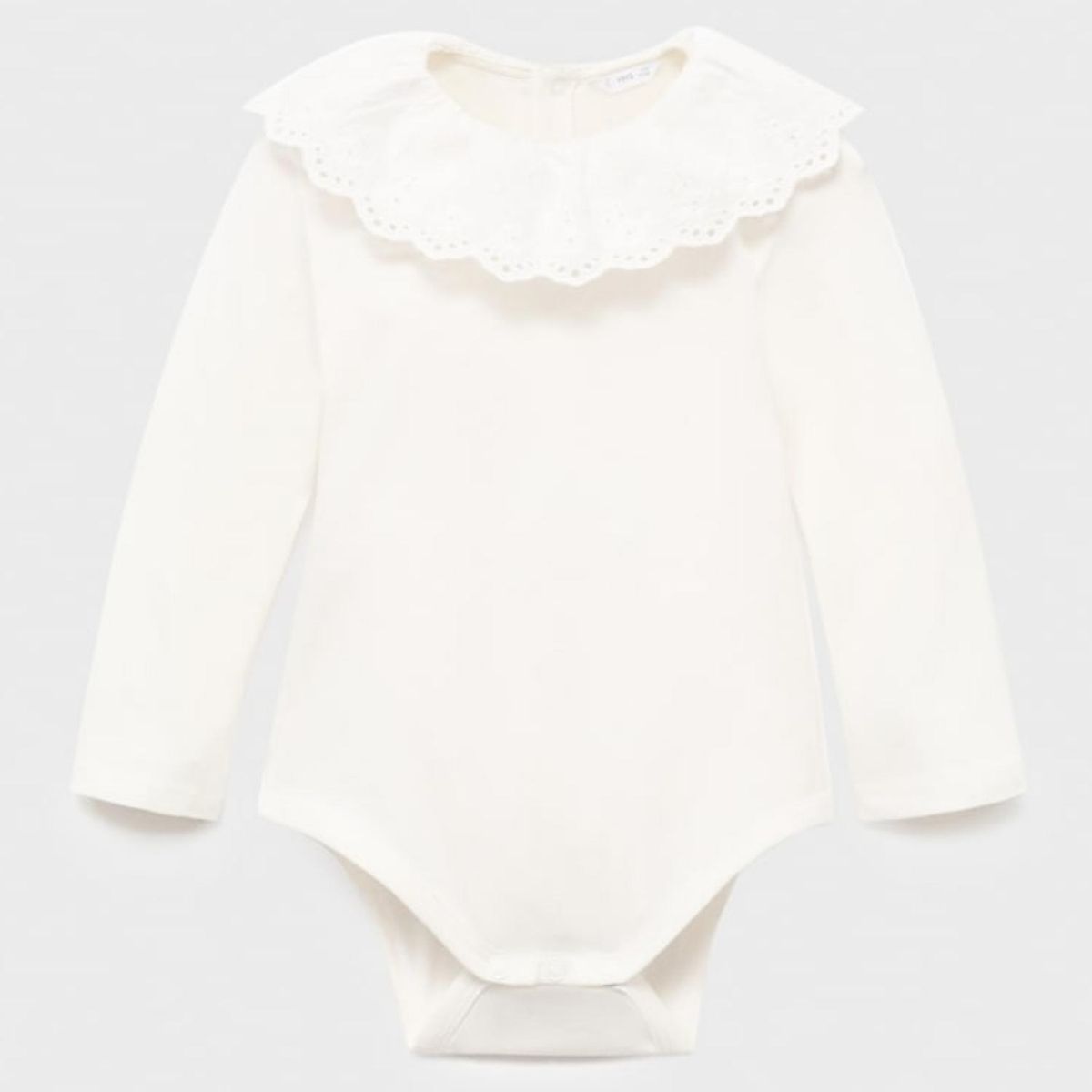 MANGO KIDS - Body Algodón Cuello Babydoll Unisex Bebé Mango Kids