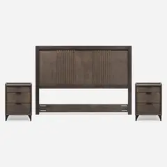 ROSEN - Set Muebles Marco 2 Plazas Castano