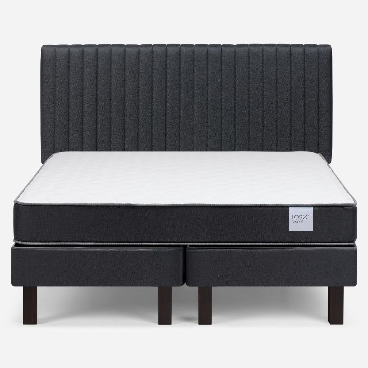ROSEN - Cama Europea Wave 2 Plazas x 1.90 mt Base Dividida + Respaldo Rosen