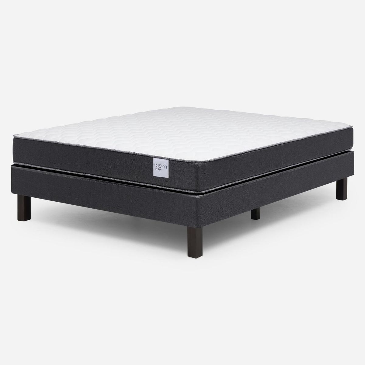 ROSEN - Cama Europea Wave 2 Plazas x 1.90 mt Base Dividida + Respaldo Rosen