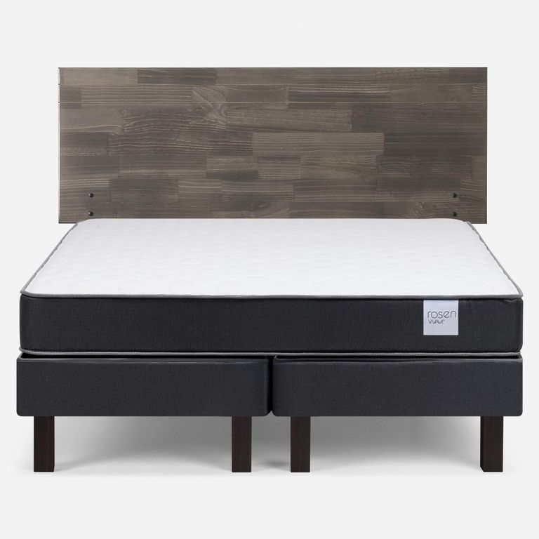 Cama Europea Wave 2 Plazas x 1.90 mt Base Dividida + Respaldo