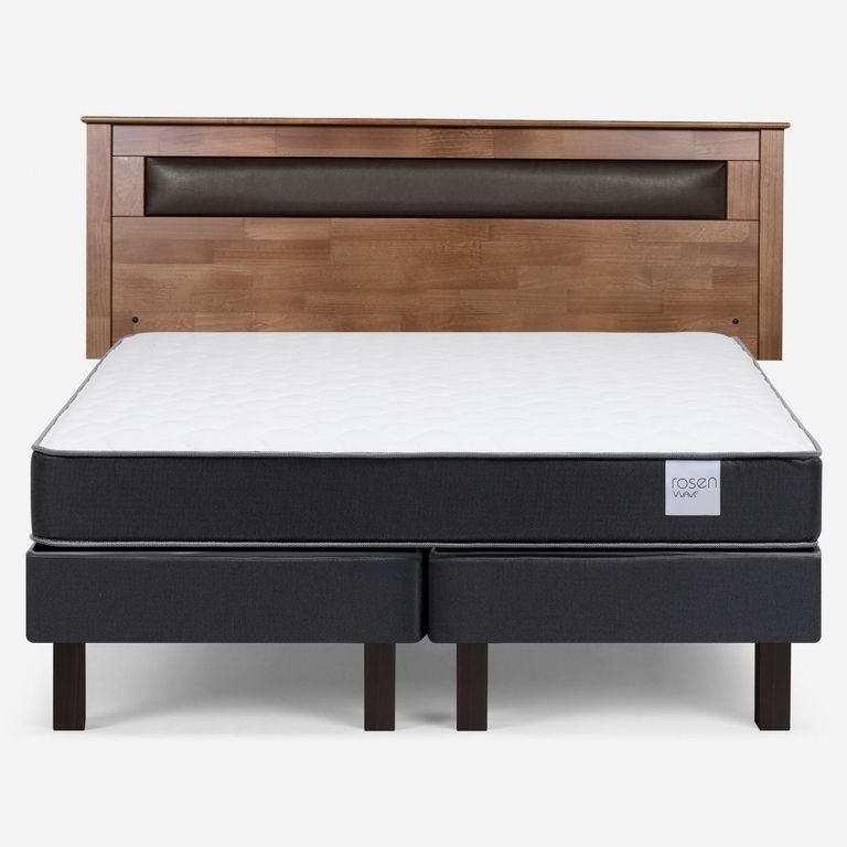 Cama Europea Wave 2 Plazas x 1.90 mt Base Dividida + Respaldo