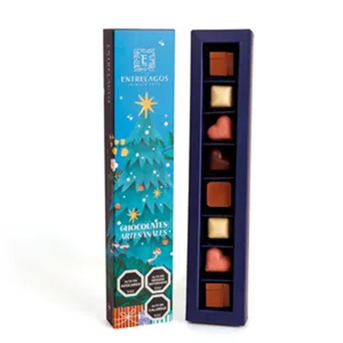ENTRELAGOS - Caja Navidad 8 Bombones 79G Entrelagos