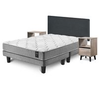 Cama Europea I Rest 2 Plazas + Respaldo + Velador