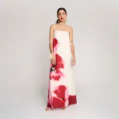 THE ARE - Vestido Largo Estampado Flor Mujer
