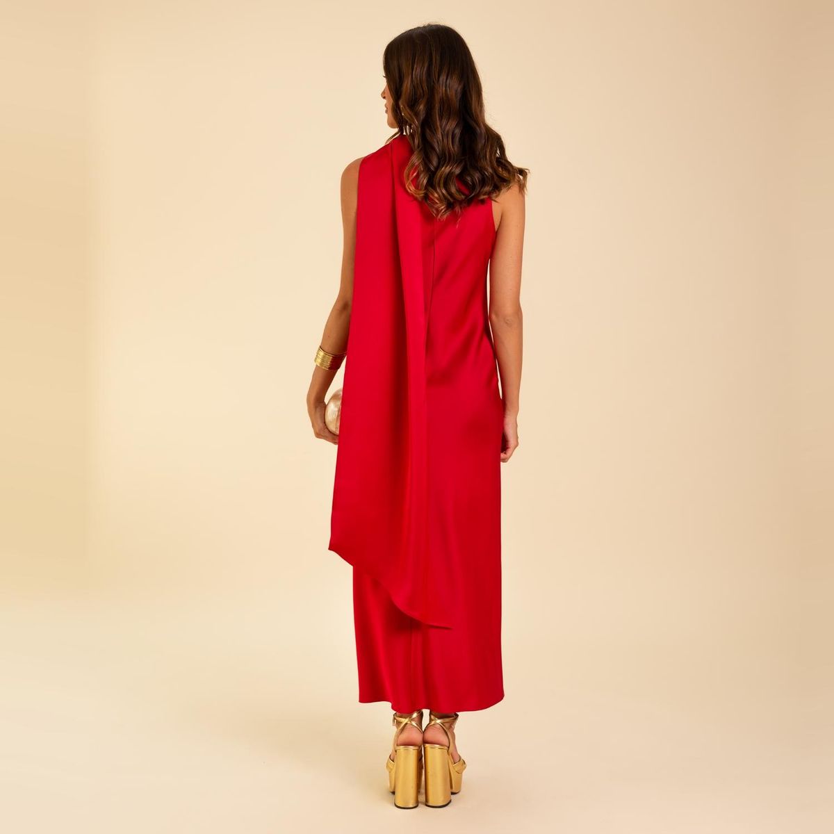 THE-ARE - Vestido Fiesta Mrs.Abril Midi Mujer The Are