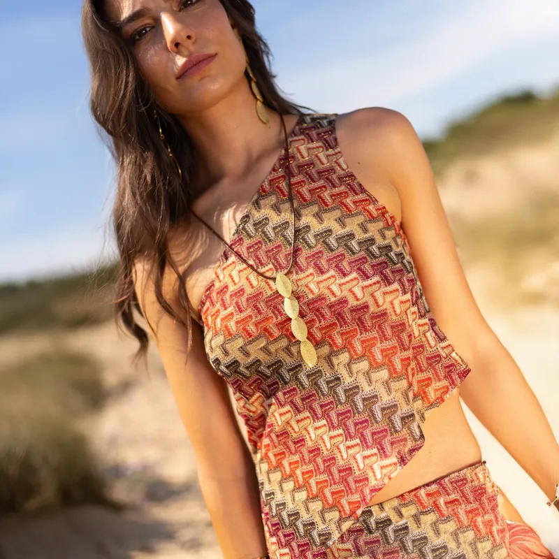 THE ARE - Top Estampado 100% Algodón Mujer The Are