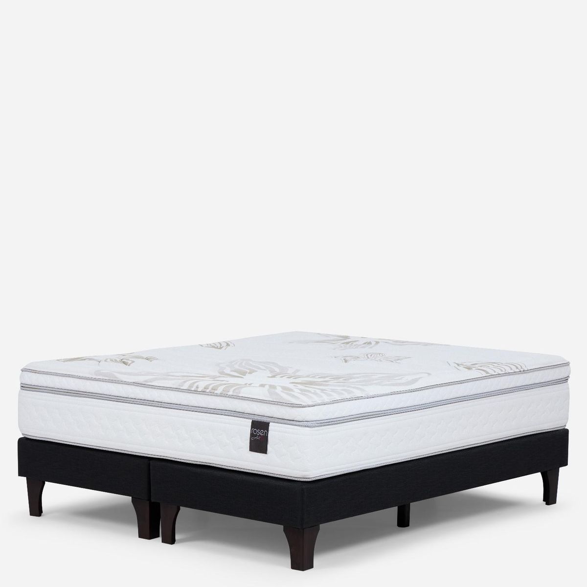 ROSEN - Cama Europea Art 4 Super King x 2.00mt Base Dividida + Respaldo Rosen