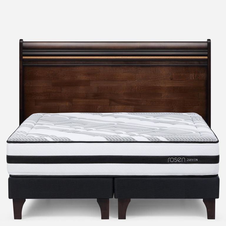 Cama Europea Driven 2 Plazas x 2.00mt Base Dividida + Respaldo