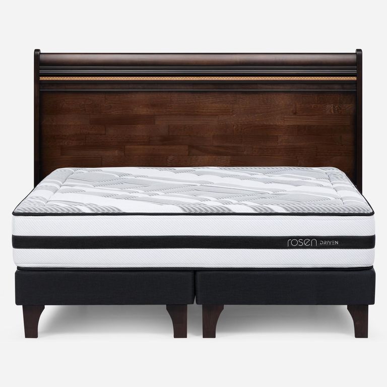 Cama Europea Driven King x 2.00mt Base Dividida + Respaldo