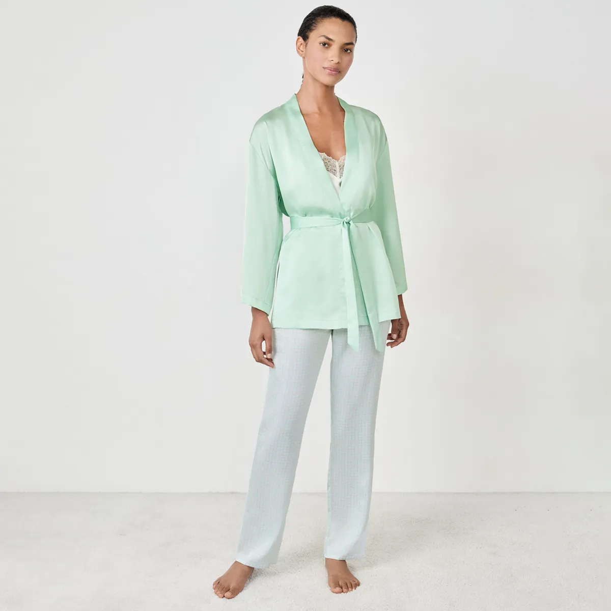 ETAM - Pijama 3 Piezas Satín Nafilah Mujer Etam