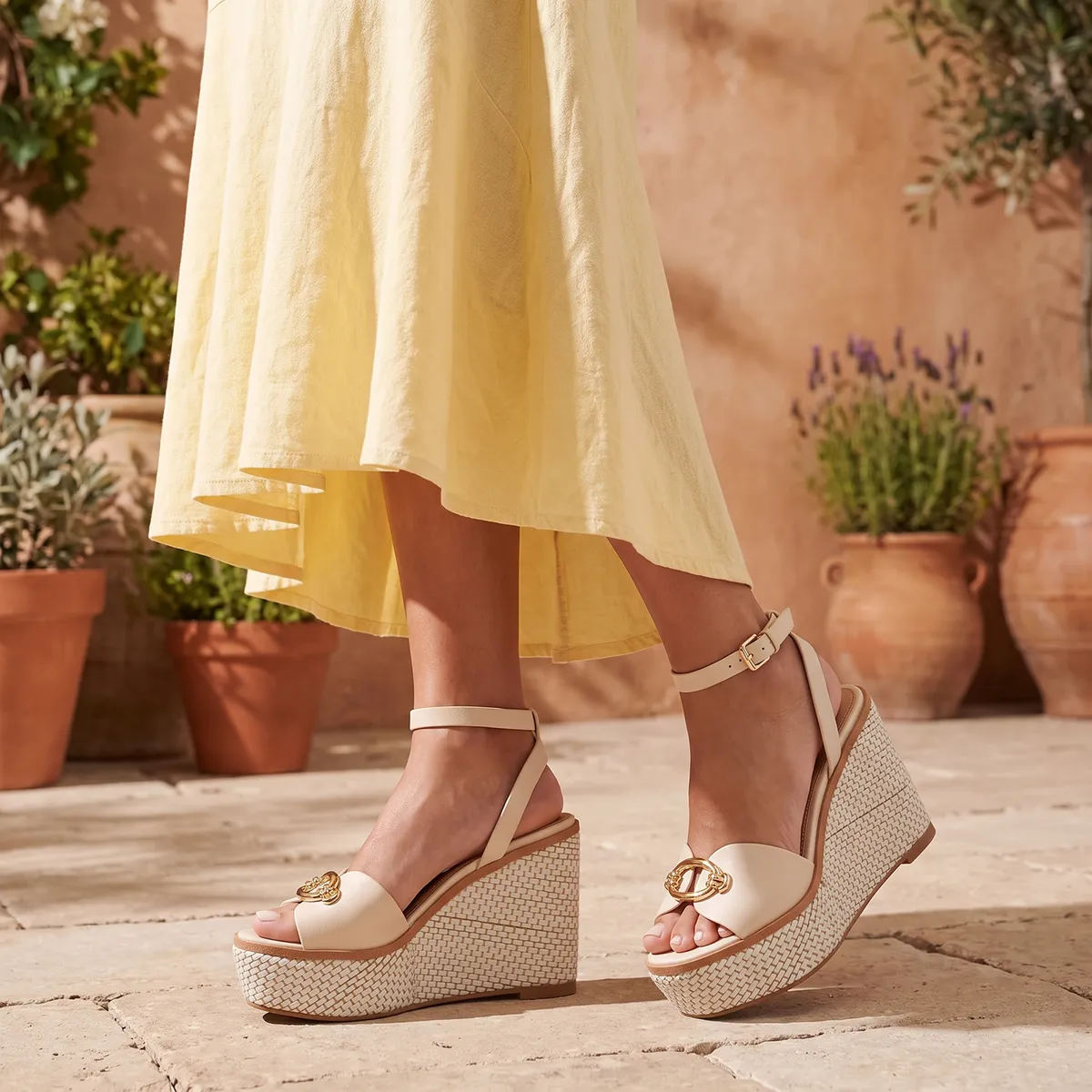 ALDO - Carrabriri Sandalia Mujer Blanco Aldo