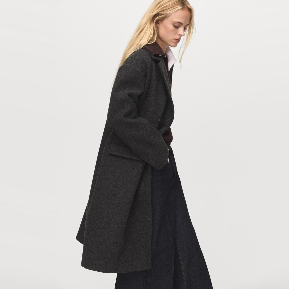 MANGO - Abrigo Largo Mujer Mango