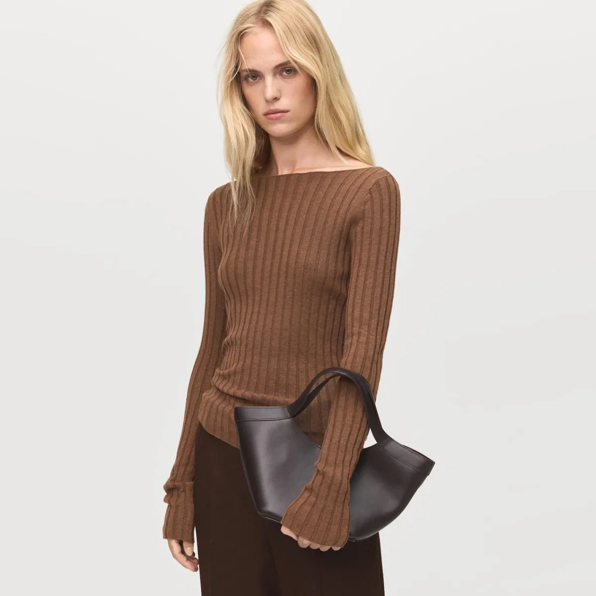 MANGO - Sweater Canalé Cuello Barco Mujer Mango