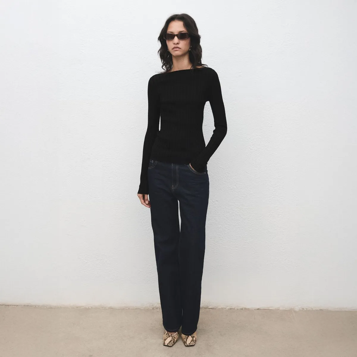 MANGO - Sweater Canalé Cuello Barco Mujer Mango