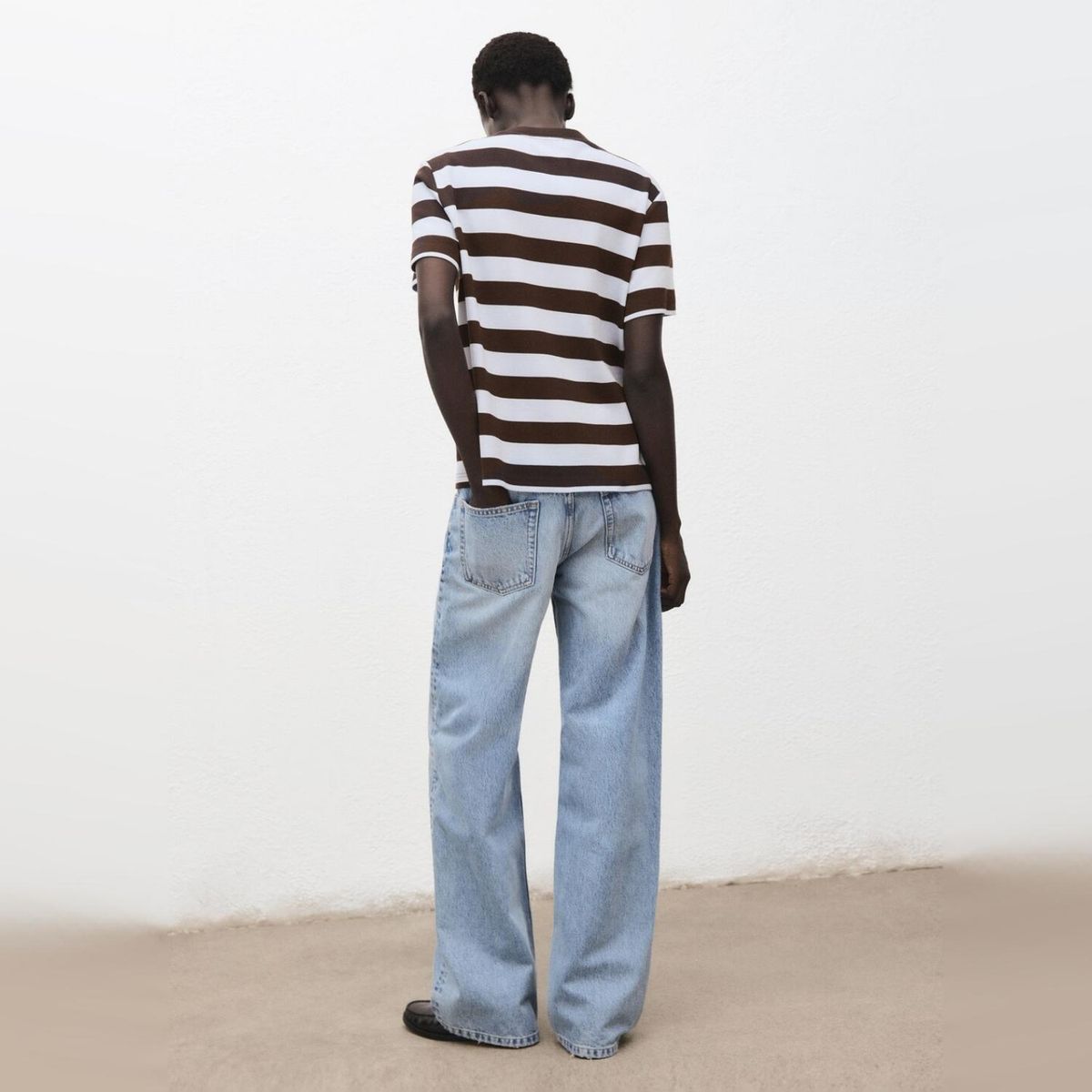 MANGO - Polera Manga Corta Rayas Mujer Mango