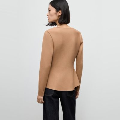Imagen 2 del producto Chaqueta Punto Entallada Botones Mujer