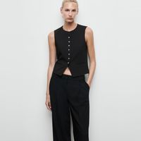 Blazer Traje Botones Mujer