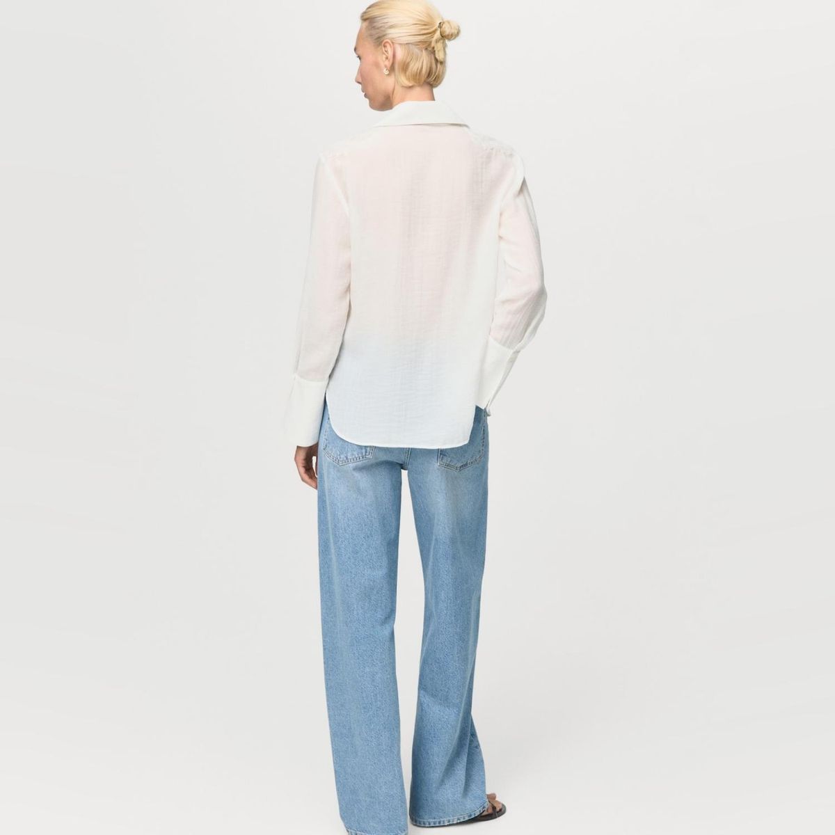 MANGO - Blusa Lyocell Parches Mujer Mango