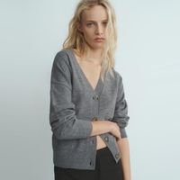 Cárdigan Cuello Pico Bolsillos Mujer