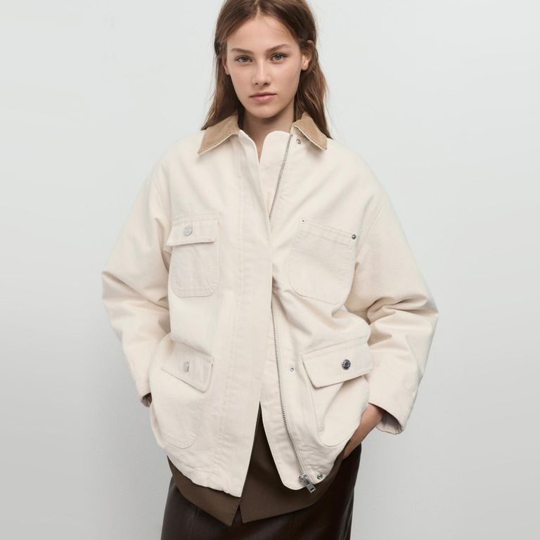 Chaqueta Vaquera Cuello Pana Mujer