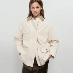 MANGO - Chaqueta Vaquera Cuello Pana Mujer