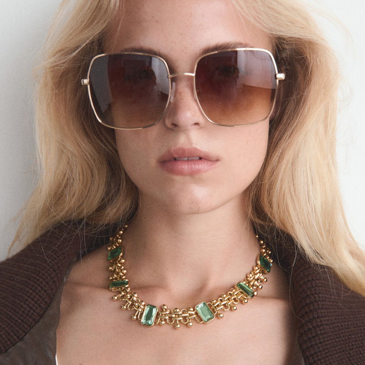 MANGO - Collar Eslabones Abalorios Resina Mujer Mango