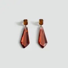 MANGO - Aros Colgantes Bicolor Mujer