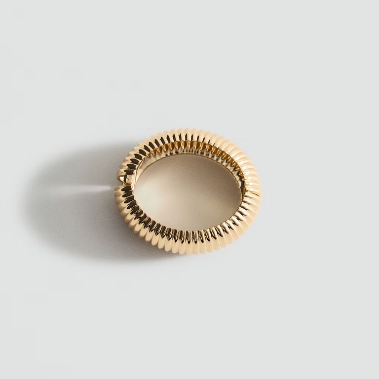MANGO Pulsera Rígida Relieve Mujer