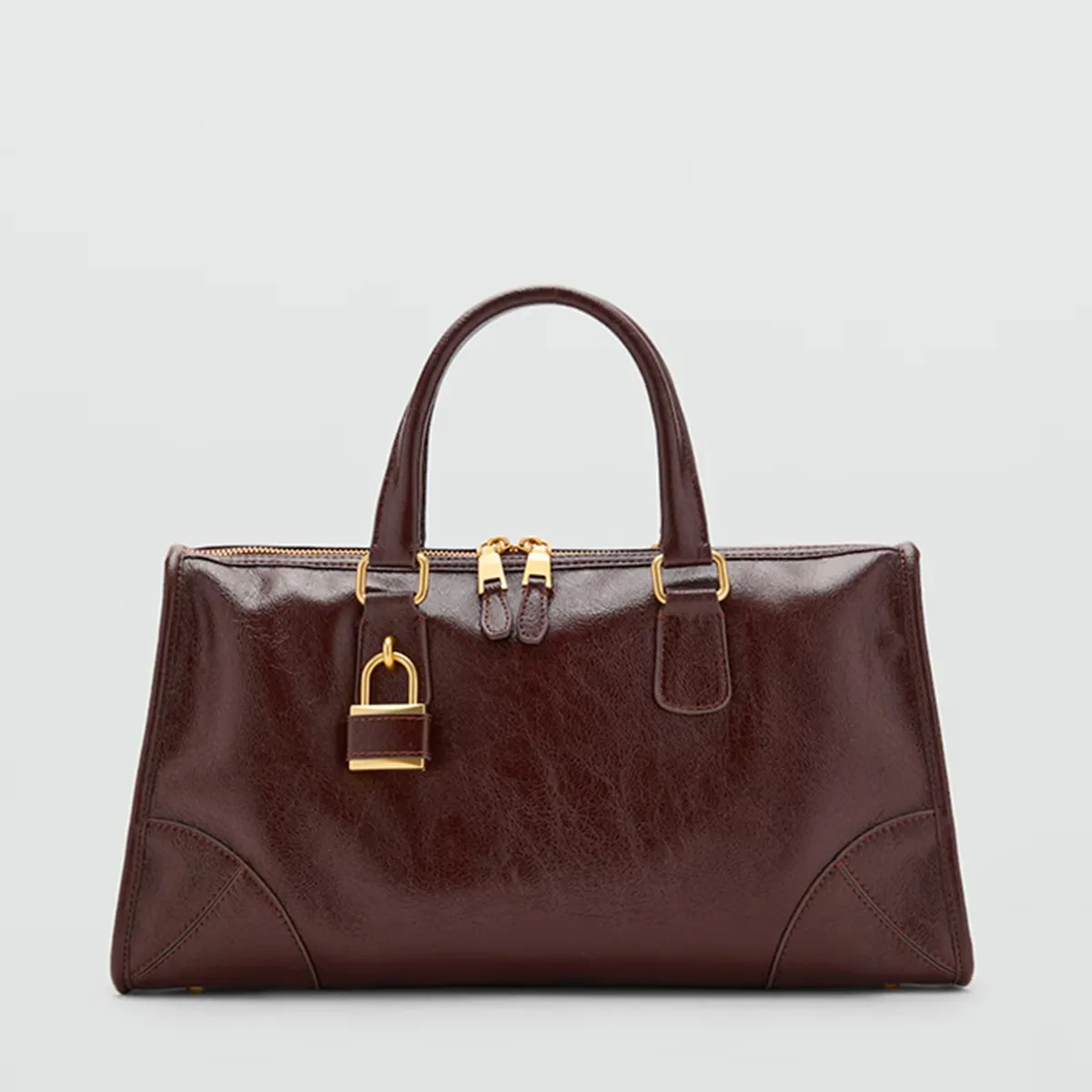 MANGO - Bolso Asas Acabado Brillante Mujer Mango