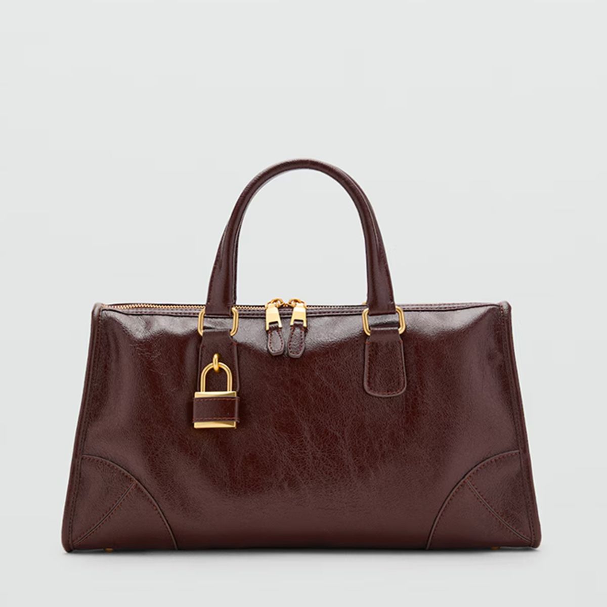 MANGO - Bolso Asas Acabado Brillante Mujer Mango