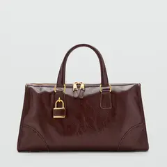 MANGO - Bolso Asas Acabado Brillante Mujer