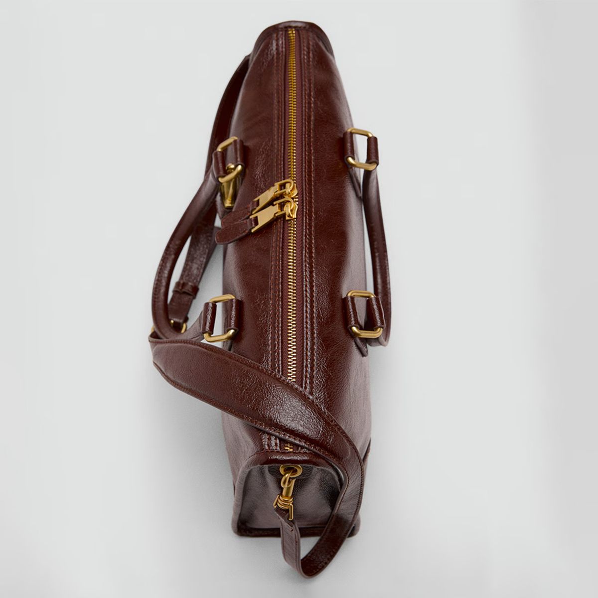 MANGO - Bolso Asas Acabado Brillante Mujer Mango