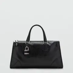 MANGO - Bolso Asas Acabado Brillante Mujer