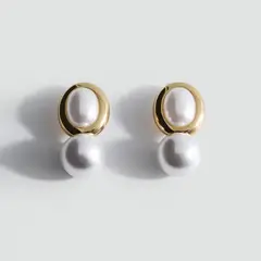 MANGO - Aros Perla Combinados Mujer