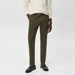 MANGO MAN - Pantalón Barna Slim Fit Chino Sarga Hombre