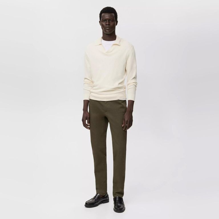 Pantalón Barna Slim Fit Chino Sarga Hombre