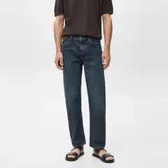 MANGO MAN - Jeans Moby Straight Fit Lavado Oscuro Hombre