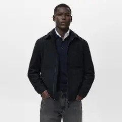 MANGO MAN - Chaqueta Mezcla Lana Bolsillo Hombre Mango